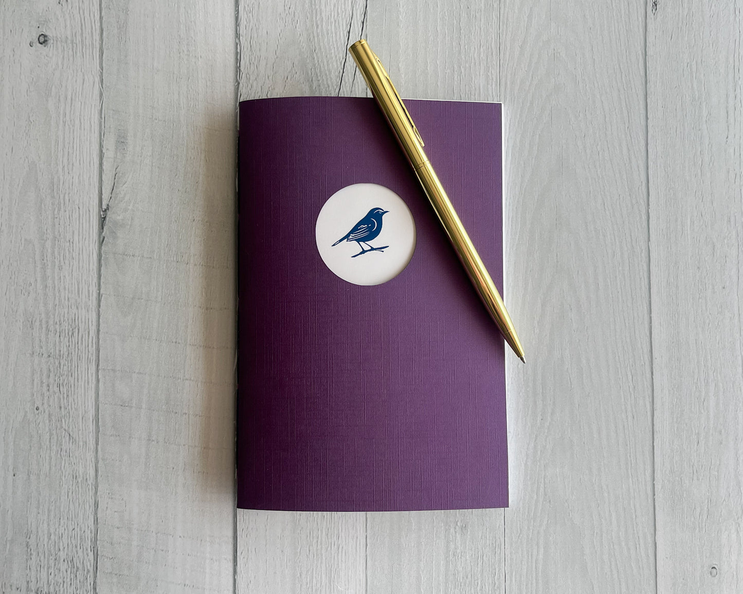 Gilded Twilight Mini Journal in Mulberry